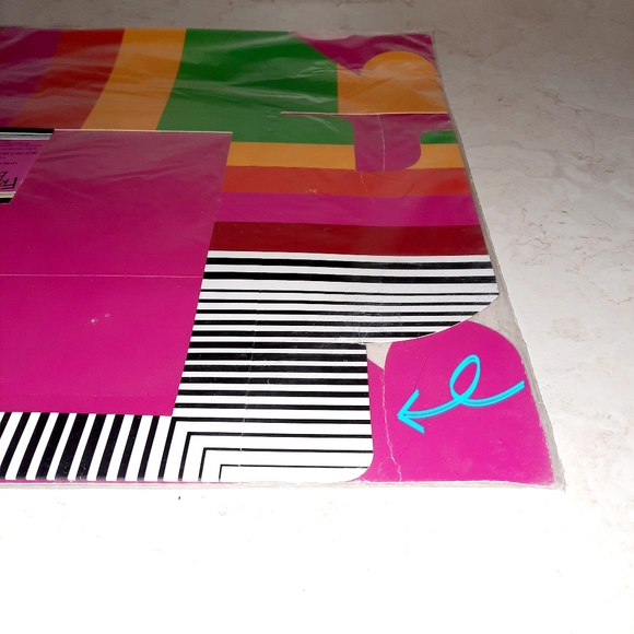 Rainbow Black & White Stripe Bakery Cake Window Box French Bull - Picture 11 of 13